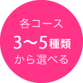 各コース4～7種類から選べる